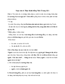 Soạn bài Thực hành tiếng Việt trang 121 - Chân trời sáng tạo 6