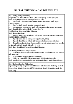Bài tập Chương 3 - Nhập môn lập trình | Trường Đại học CNTT Thành Phố Hồ Chí Minh