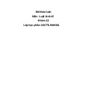 Bài thảo luận về Luật Kinh tế: Tranh chấp Thương mại | Đại học Thương Mại