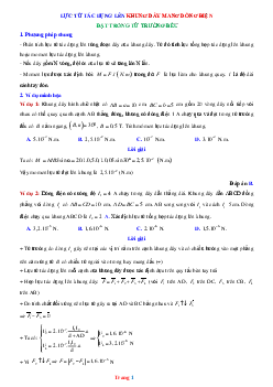 Phương pháp giải lực từ tác dụng lên khung dây mang dòng điện đặt trong từ trường đều