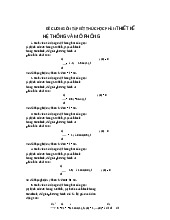 ÔN TẬP THIẾT KẾ HỆ THỐNG VÀ MÔ PHỎNG TKHT&MP. Môn Thiết kế hệ thống và mô phỏng | Đại học Trường Đại học Phenika.