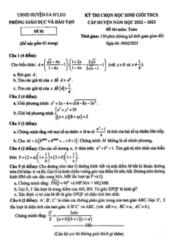 Đề học sinh giỏi Toán THCS năm 2022 – 2023 phòng GD&ĐT Ea H’Leo – Đắk Lắk