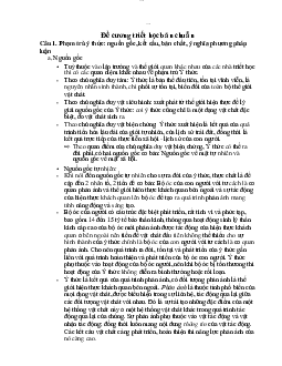 Đề cương cuối kỳ môn Triết học Mác - Lênin