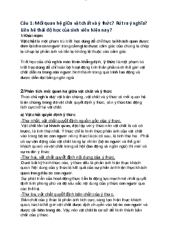 Tóm tắt lý thuyết môn Triết học Mác - Lenin | Học viện Công nghệ Bưu chính Viễn thông