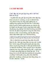 Câu hỏi giai cấp công nhân| Câu hỏi tự luận môn Tư tưởng Hồ Chí Minh| Đại học Kinh Tế Quốc Dân