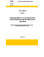 TCVN 11930:2017 Yêu Cầu Cơ Bản Về An Toàn Hệ Thống Thông Tin