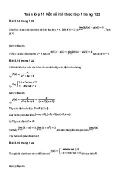 Toán 11 Bài 17: Hàm số liên tục - Sách Kết Nối Tri Thức