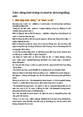 Cách dùng start doing và start to do trong tiếng anh