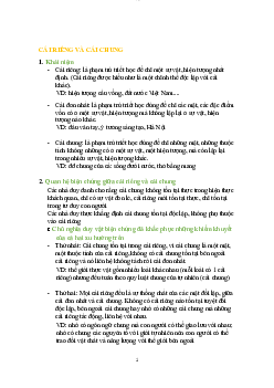Cặp phạm trù triết học cái riêng cái chung học phần Triết học Mac-Lênin