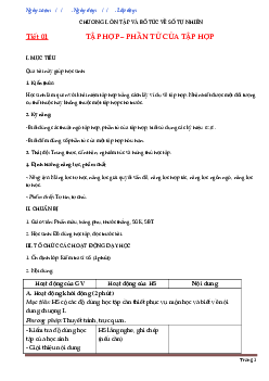 Giáo án hình học Toán lớp 6 học kỳ 1 theo 5 bước hoạt động