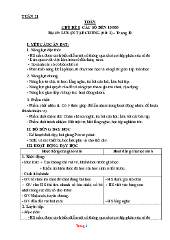 Giáo án Toán 3 Kết nối tri thức (KNTT) tuần 21