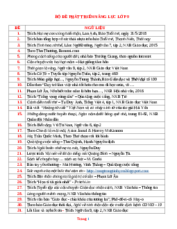 TOP 90 Đề Phát Triển Năng Lực Ngữ Văn 9 (Có Lời Giải)