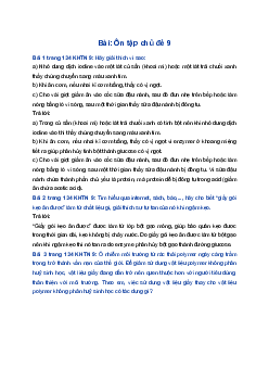 Giải Khoa học tự nhiên 9 Chân trời sáng tạo Ôn tập chủ đề 9