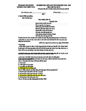 Đề kiểm tra cuối kì 2 - Môn Ngữ văn lớp 10 (Nguyễn Trãi)