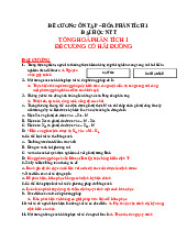 Đề Cương Ôn Tập Hóa Phân Tích 1 | Đại học Nguyễn Tất Thành