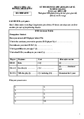 Đề thi HSG lớp 9 Môn Tiếng Anh năm học 2025 - 2026