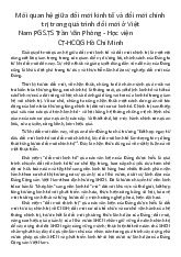 Mối quan hệ giữa đổi mới kinh tế và chính trị ở Việt Nam | Môn Triết học Mác - Lênin - Đại học Sư phạm Thành phố Hồ Chí Minh