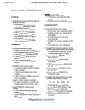 Plus end of year 1 standard test a review môn English Studies| Trường Đại học Thăng Long