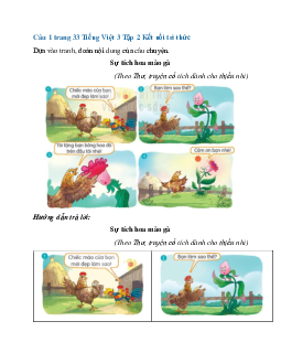 Giải SGK Tiếng Việt 3 trang 33, 34 Bài 7: Mặt trời xanh của tôi - Nói và nghe | Kết nối tri thức