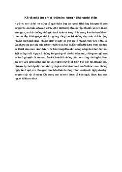Nói về một lần em đi thăm họ hàng hoặc người thân | Tập làm văn 4