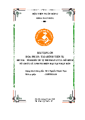 Bài Tập Lớn:  Tìm Hiểu Về Vị Trí Pháp Lý Và Mô Hình tổ Chức Của Nhtw Hiện Đại Tại Nhật Bản | Tài Chính Tiền Tệ
