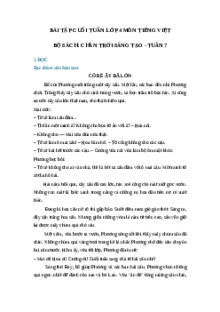 Bài tập cuối tuần tiếng Việt lớp 4 Chân trời sáng tạo Tuần 7 cơ bản
