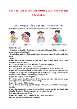 Soạn bài Con đã lớn thật rồi trang 28 | Tiếng Việt lớp 3 Cánh diều