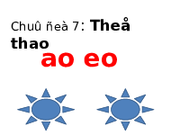 Giáo án điện tử Tiếng việt 1 bài 1 Chân trời sáng tạo: Học vần: ao, eo