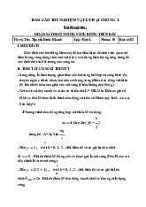 Báo cáo thí nghiệm Khảo sát sóng dừng trên dây môn Vật lý đại cương | Đại học Kinh tế Thành phố Hồ Chí Minh