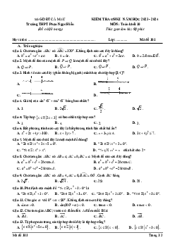 Đề giữa HK1 Toán 10 năm 2023 – 2024 trường THPT Phan Ngọc Hiển – Cà Mau