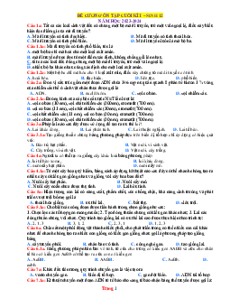 Đề cương ôn tập cuối kì 1 môn sinh học 12 năm học 2023-2024