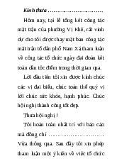 tham luận ban CTMT Nam Xá