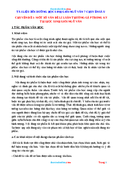 Tài liệu bồi dưỡng học sinh giỏi Ngữ văn 7 chuyên sâu