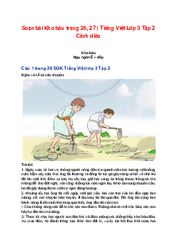 Soạn bài Kho báu trang 26, 27 | Tiếng Việt Lớp 3 Tập 2 Cánh diều