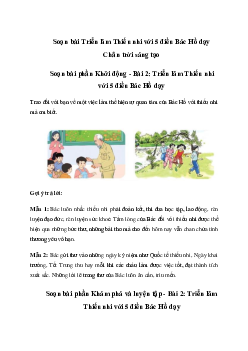 Soạn bài Triển lãm Thiếu nhi với 5 điều Bác Hồ dạy trang 44 | Tiếng Việt 3 Chân trời sáng tạo