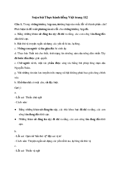 Soạn bài Thực hành tiếng Việt trang 112 Kết nối tri thức