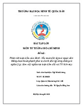 Phân tích luận điểm của HCM: Nếu nước độc lập mà người dân không được hưởng hạnh phúc tự do thì độc lập cũng chẳng có nghĩa lý gì. Làm rõ ý nghĩa của luận điểm đối với VN hiện nay | Bài tập lớn môn Tư tưởng Hồ Chí Minh