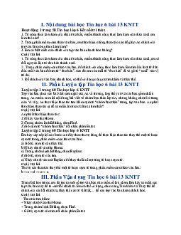 Giải SGK Tin học 6 Bài 13 Thực hành Tìm kiếm và thay thế | Kết nối tri thức