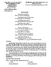 Đề Kiểm Tra Giữa Kì I - Ngữ Văn 11: Phân Tích Bài Thơ "Chân Quê"