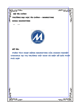 Phân tích hoạt động Marketing của hoạt động Vinamilk tại thị trường Việt Nam và một số giải pháp phù hợp