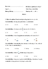 Đề thi giữa học kỳ 1 môn Toán lớp 5 năm học 2024 - 2025 | Bộ sách Cánh diều