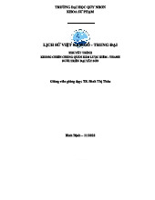 Thuyết trình lịch sử: Kháng chiến chống quân xâm lược Xiêm - Thanh