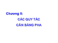 Chương II: Các quy tắc cân bằng pha | Bài giảng môn Hóa lý | Đại học Bách khoa hà nội