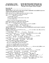 Đề thi thử tốt nghiệp THPT Anh văn năm 2025 Sở GD Thanh Hóa lần 2