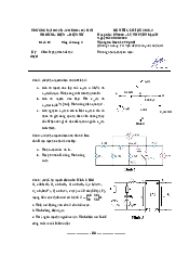 Đề cuối kì Lý thuyết mạch năm 2021 | Đại học Bách Khoa Hà Nội