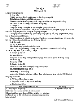 Giáo án Ôn tập chương 2 Công nghệ 7 | Kết nối tri thức
