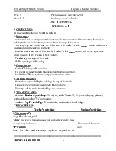 Giáo án môn Tiếng anh lớp 4 tuần 5 - Unit 3: My week | Bộ sách Global Success | Tiểu học ( Chương trình mới)