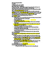 Nội dung Ôn Tập Môn MNC - Tài Liệu Học Tập Chuyên Sâu