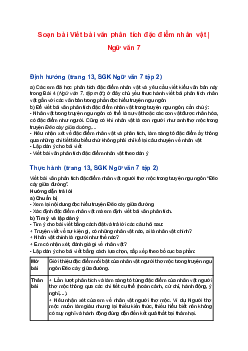 Soạn bài Viết bài văn phân tích đặc điểm nhân vật | Ngữ văn 7 sách Cánh diều