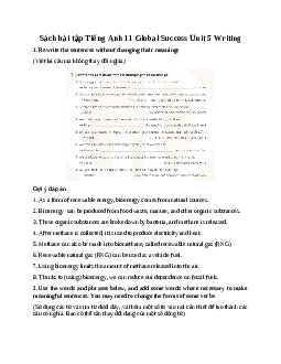 Giải Unit 5 Writing | Sách bài tập Tiếng Anh 11 Global Success